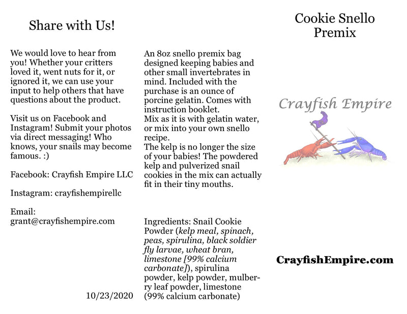 Cookie Snello Premix - Crayfish Empire